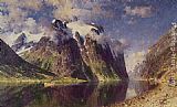 Adelsteen Normann Canvas Paintings - The Fjord